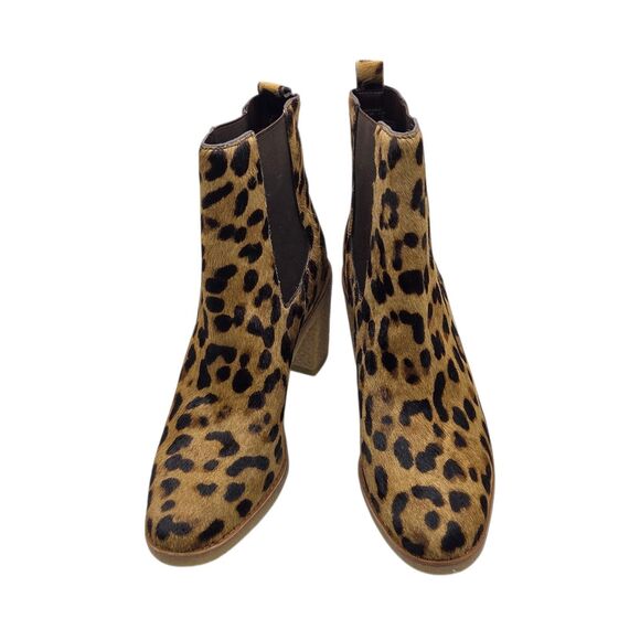Lauren Ralph Lauren Marianna Leopard-Print Haircalf Bootie 10B Chelsea Boots NEW - Picture 14 of 16